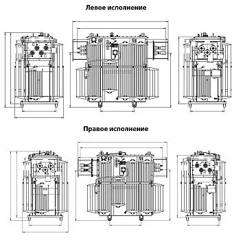 Фото чертежа ТМГФ 2500/6/0,4 Фото чертежа ТМГФ 2500/6/0,4